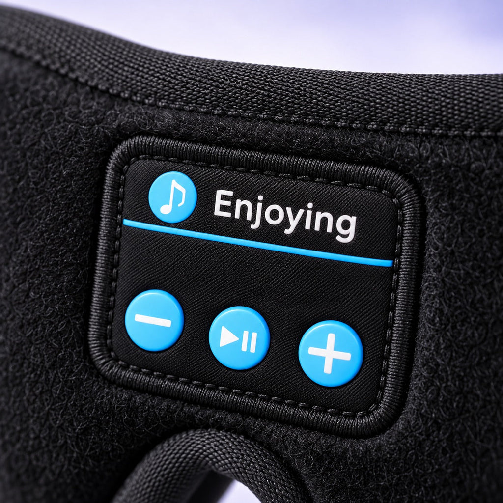 Bluetooth mask control panel close-up